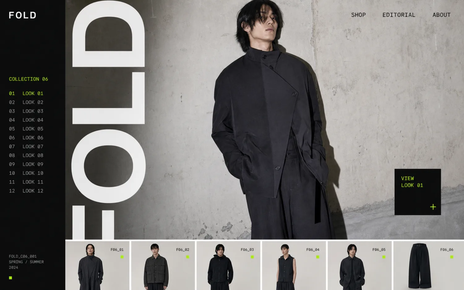 Design-Konzept Fold – Fashion (fiktiv)
